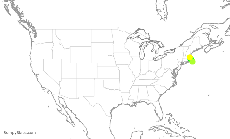 Turbulence forecast map for KAP5331, BOS to ACK