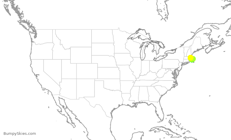 Turbulence forecast map for KAP6101, PVC to BOS