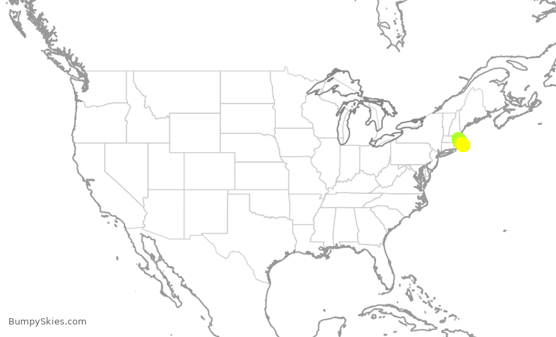 Turbulence forecast map for KAP6132, HYA to BOS