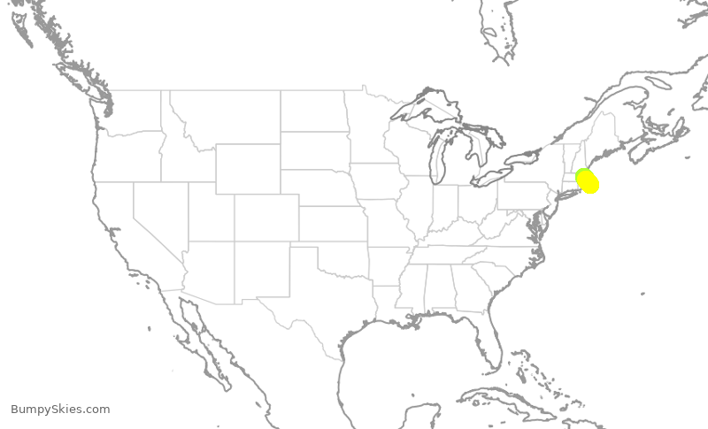 Turbulence forecast map for KAP7041, HYA to BOS