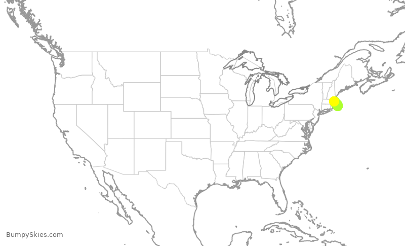 Turbulence forecast map for KAP7091, BOS to HYA