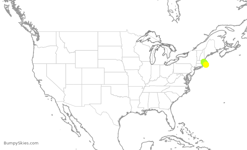 Turbulence forecast map for KAP7121, HYA to BOS