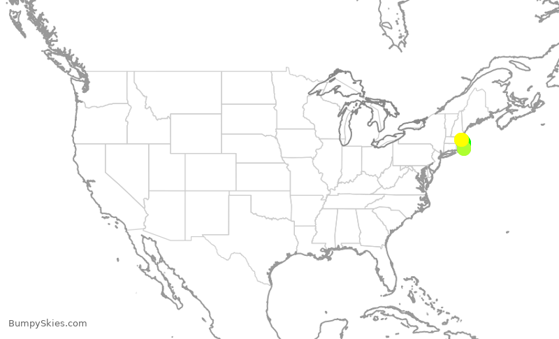 Turbulence forecast map for KAP87, BOS to MVY