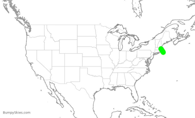Turbulence forecast map for KAP919, BOS to ACK