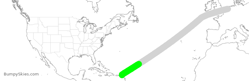 Turbulence forecast map for KLM789, HAM to NCM
