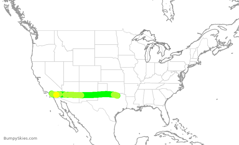 Turbulence forecast map for KOW373, SNA to KTKI