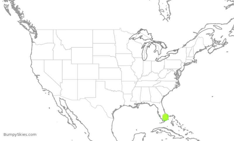 Turbulence forecast map for KOW529, BCT to FLL