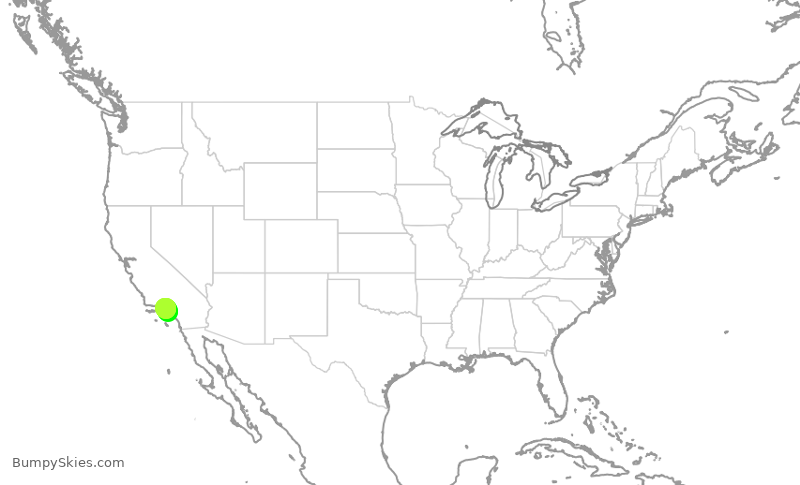 Turbulence forecast map for KOW553, LGB to SJC