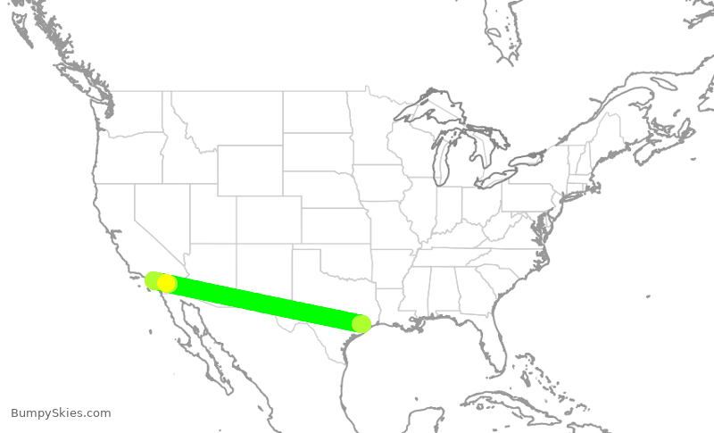 Turbulence forecast map for KOW700, HOU to SNA