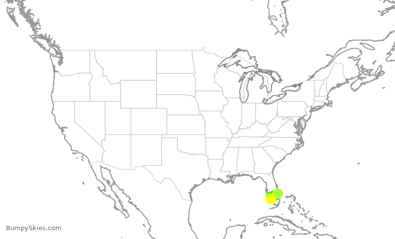 Turbulence forecast map for KOW939, MKY to SUA