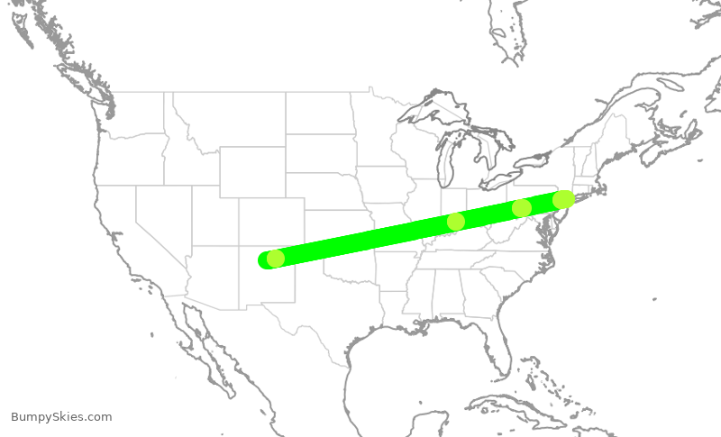 Turbulence forecast map for KOW939, SAF to TEB