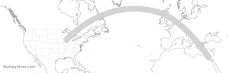 Turbulence forecast map for MSR948, ORD to CAI