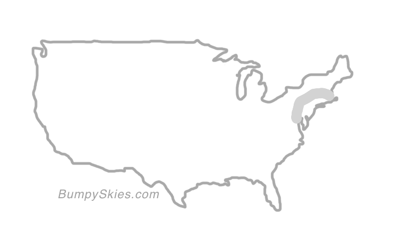 Map of continental US with illustrated flight path and turbulence forecast (described in text below)