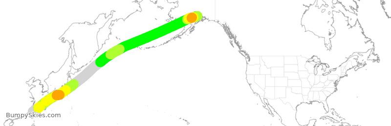 Turbulence forecast map for NCR812, CTP to ANC
