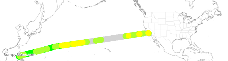 Turbulence forecast map for PAL123, LAX to MNL