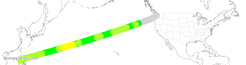Turbulence forecast map for PAL125, SEA to MNL