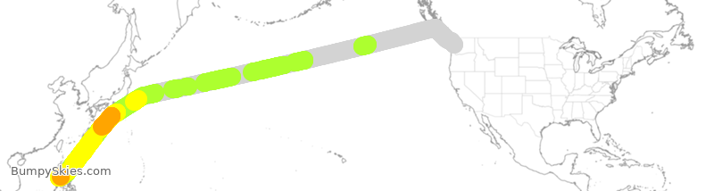 Turbulence forecast map for PAL5125, SEA to MNL