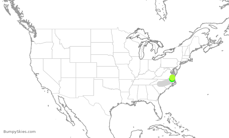 Turbulence forecast map for PDT5842, CLT to PHF