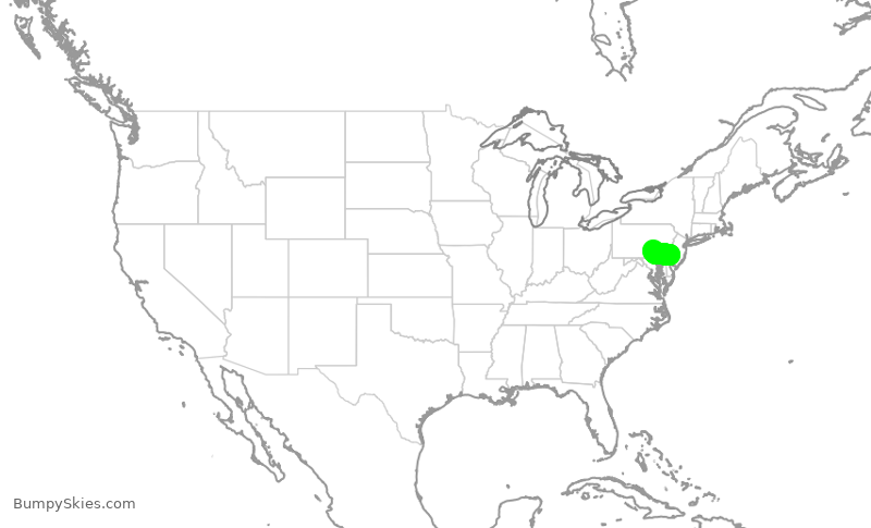 Turbulence forecast map for PDT5949, PHL to MDT
