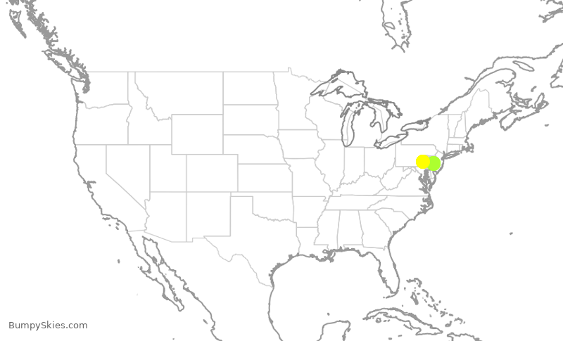 Turbulence forecast map for PDT6013, MDT to PHL