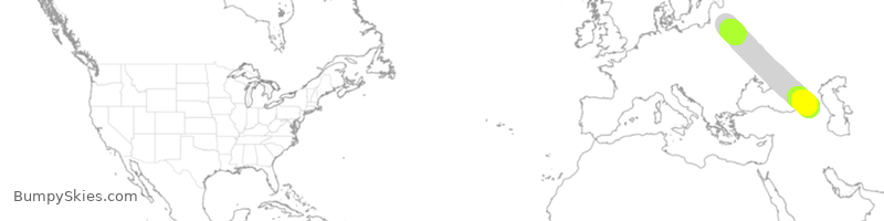 Turbulence forecast map for PJV787, YVI to GTB
