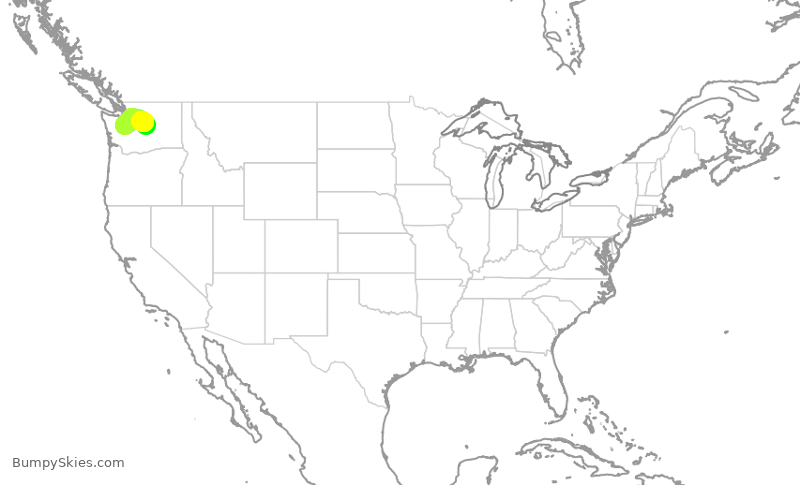 Turbulence forecast map for QXE2275, EAT to SEA