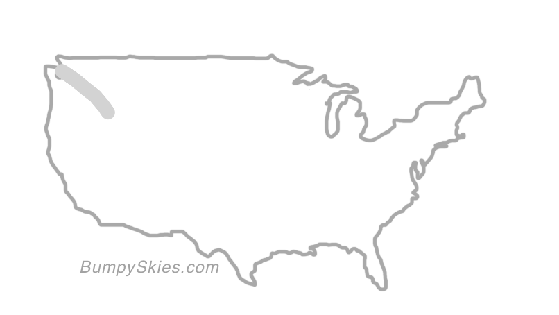 Map of continental US with illustrated flight path and turbulence forecast (described in text below)