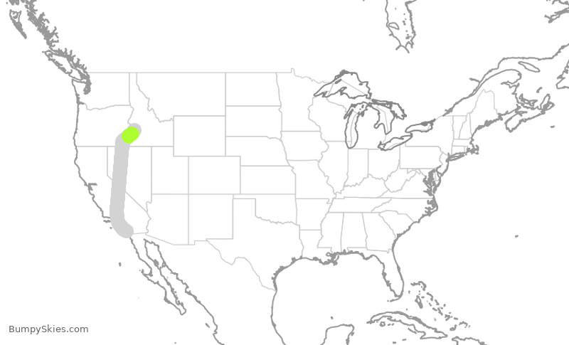 Turbulence forecast map for QXE2341, SAN to BOI