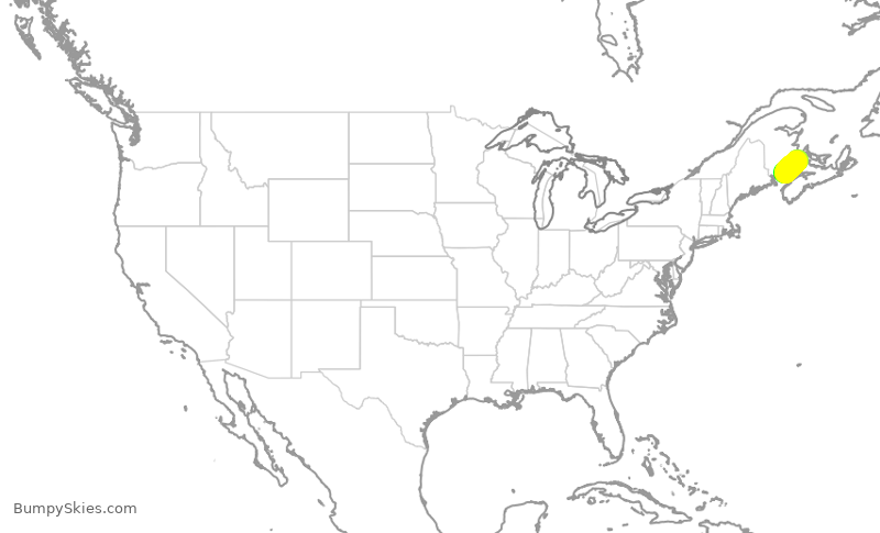 Turbulence forecast map for ROU2450, YQM to YSJ