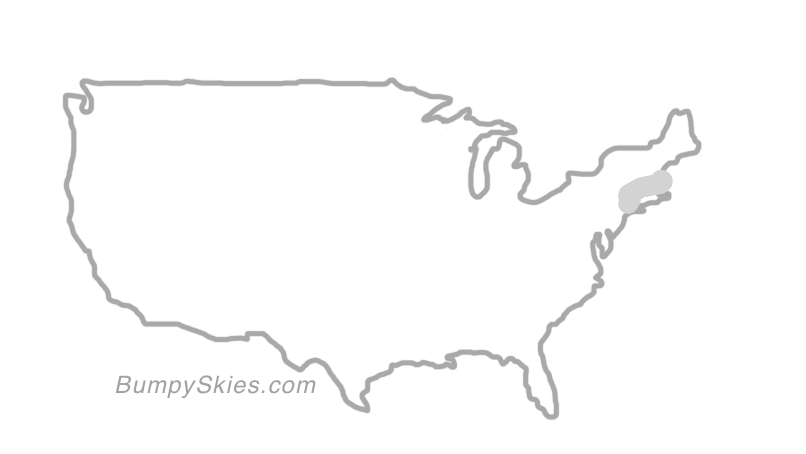 Map of continental US with illustrated flight path and turbulence forecast (described in text below)