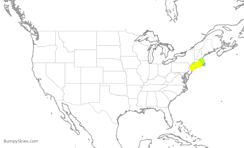 Turbulence forecast map for RPA4430, LGA to BOS