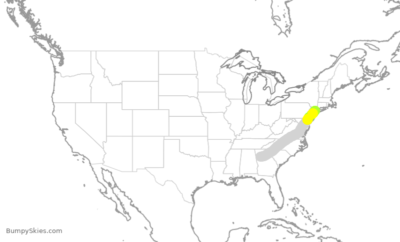 Turbulence forecast map for RPA4809, ATL to LGA