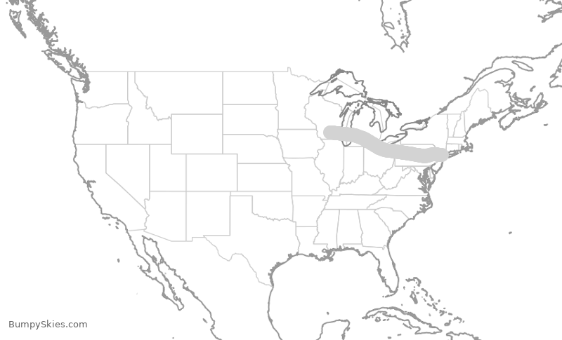 Turbulence forecast map for RPA5623, LGA to MSN