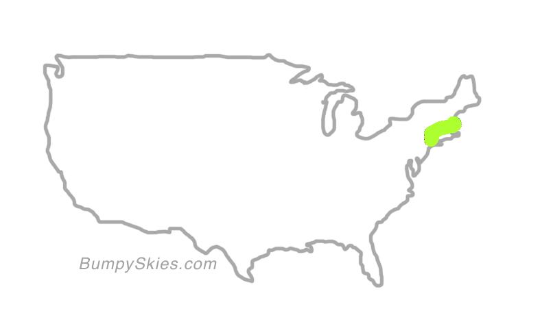 Map of continental US with illustrated flight path and turbulence forecast (described in text below)