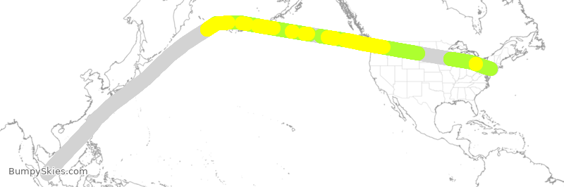 Turbulence forecast map for SIA20, SSS to EWR