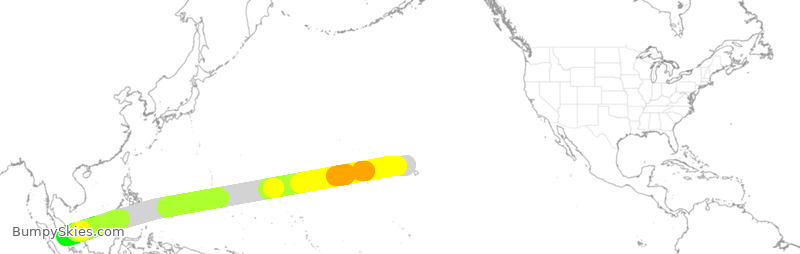 Turbulence forecast map for SIA7403, HNL to SSS