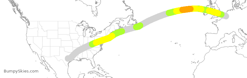 Turbulence forecast map for SIA7977, AUS to BRU