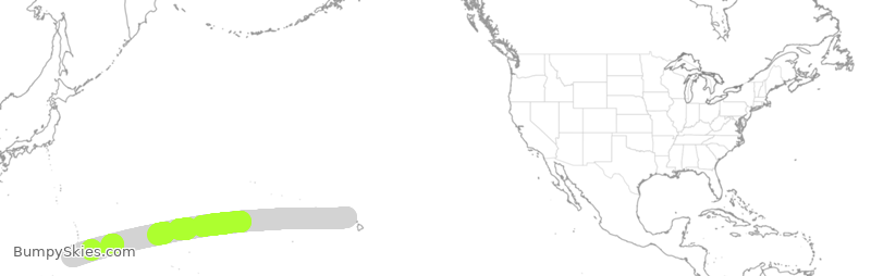 Turbulence forecast map for SIA8890, HNL to GUM