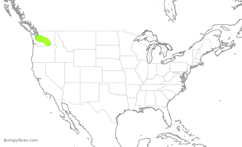Turbulence forecast map for SKW3378, SEA to PSC
