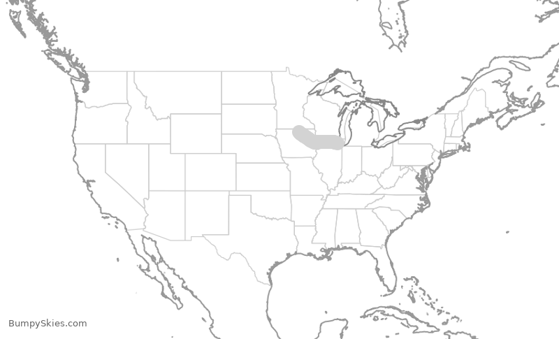 Turbulence forecast map for SKW380, ORD to MCW
