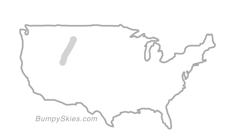 Map of continental US with illustrated flight path and turbulence forecast (described in text below)