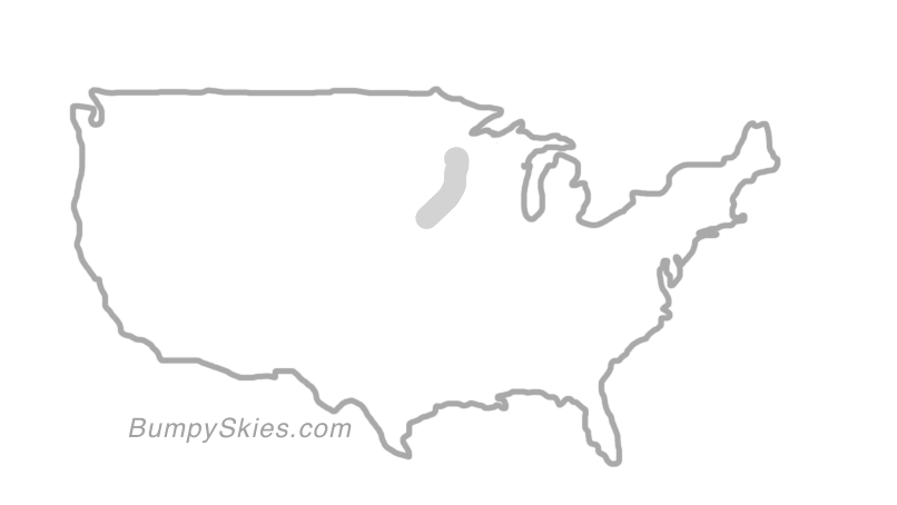 Map of continental US with illustrated flight path and turbulence forecast (described in text below)