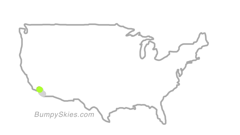 Map of continental US with illustrated flight path and turbulence forecast (described in text below)