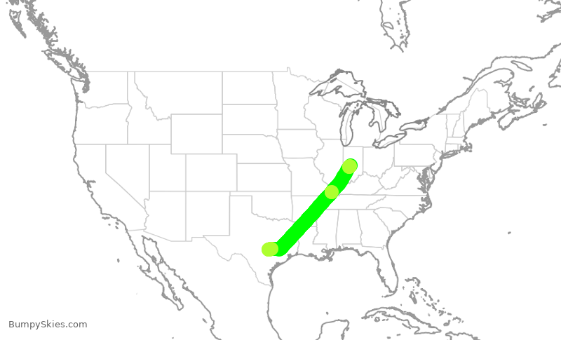 Turbulence forecast map for SKW4027, AUS to IND