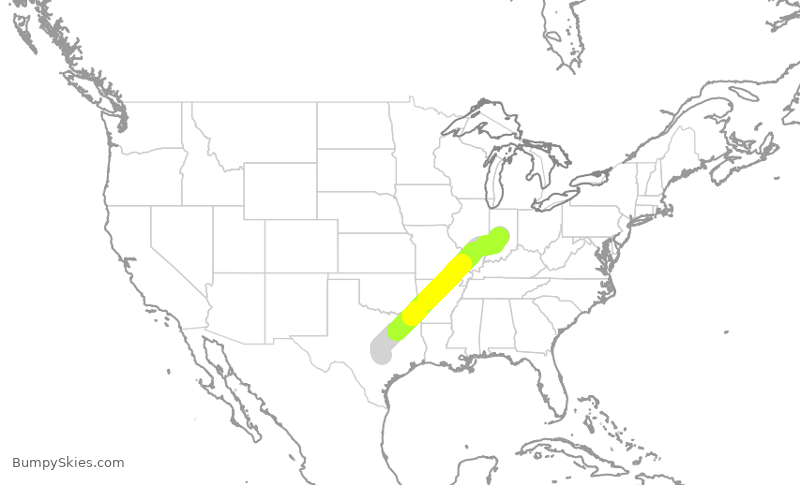 Turbulence forecast map for SKW4101, AUS to IND