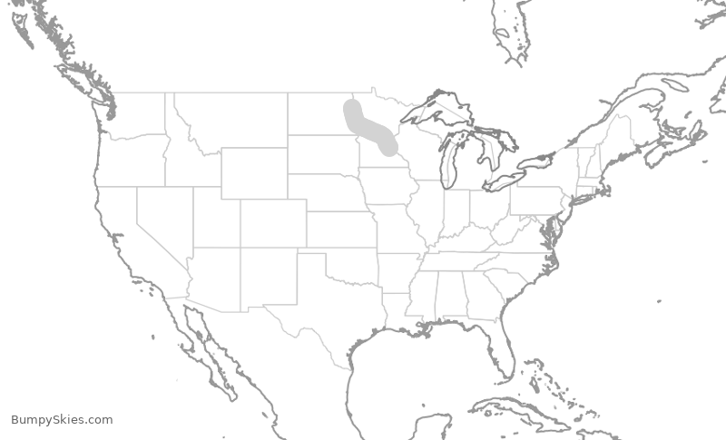 Turbulence forecast map for SKW4328, GFK to MSP