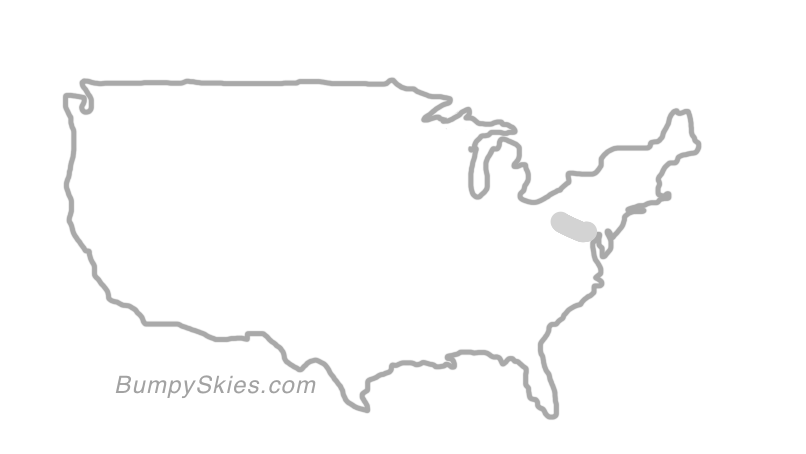 Map of continental US with illustrated flight path and turbulence forecast (described in text below)