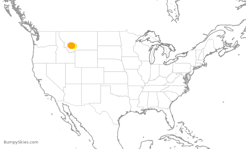 Turbulence forecast map for SKW5030, BZN to BTM