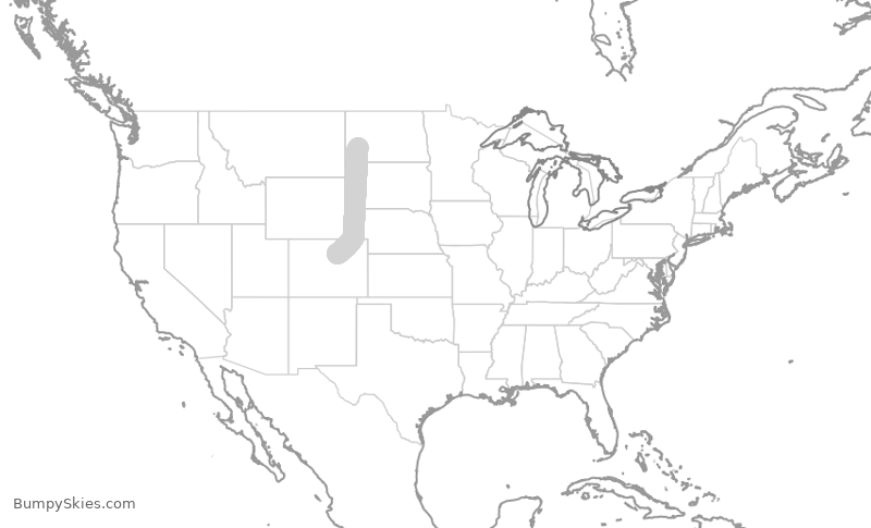 Turbulence forecast map for SKW5087, DIK to DEN