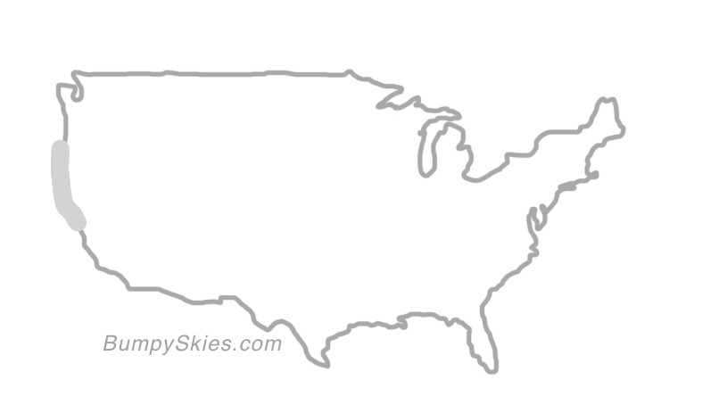 Map of continental US with illustrated flight path and turbulence forecast (described in text below)